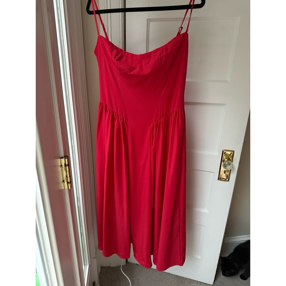 Lightweight spaghetti strap red dress